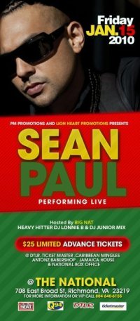 Sean Paul 1/15/2010