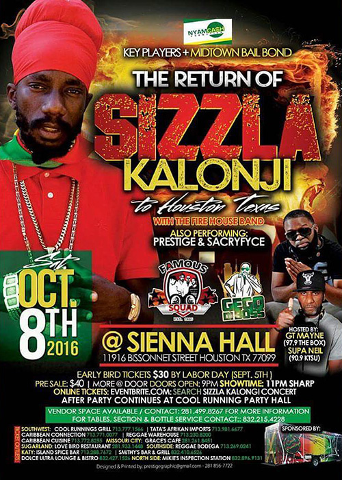 Sizzla 10/8/2016