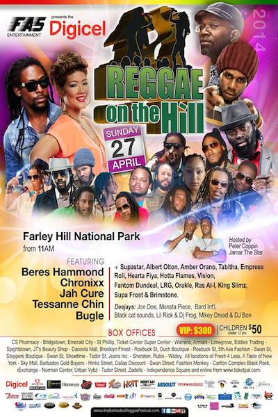 Barbados Reggae On The Hill 2014