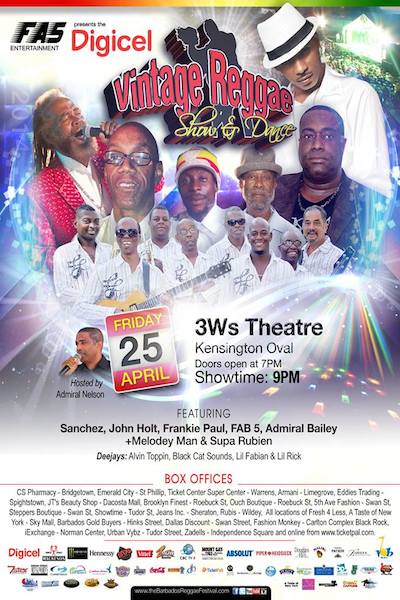 Barbados Vintage Reggae Show & Dance 2014