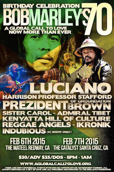 Bob Marley's 70 Birthday Celebration in Santa Cruz 2015
