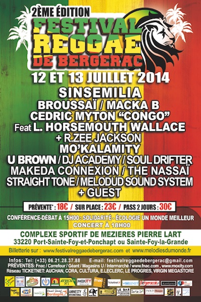 Festival Reggae De Bergerac 2014