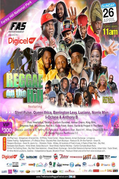 Barbados Reggae On The Hill 2015
