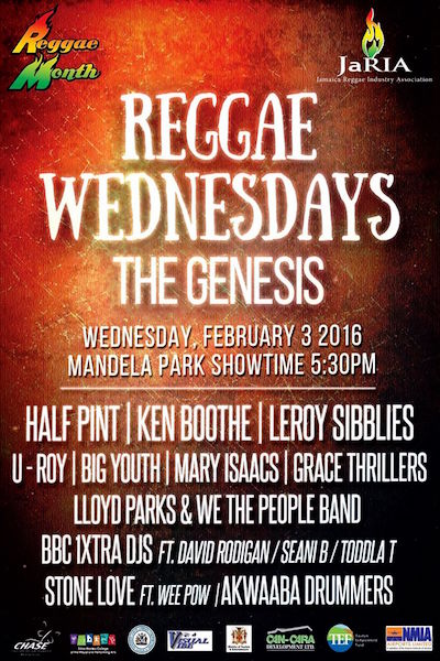 Reggae Wednesdays - The Genesis 2016