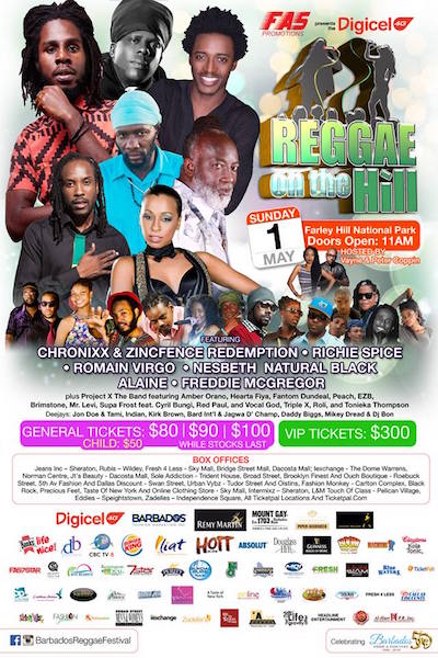 Barbados Reggae On The Hill 2016