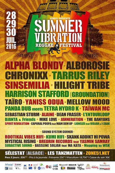 Summer Vibration Reggae Festival 2016