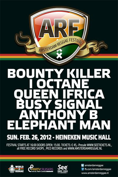 Postponed: Amsterdam Reggae Festival 2012
