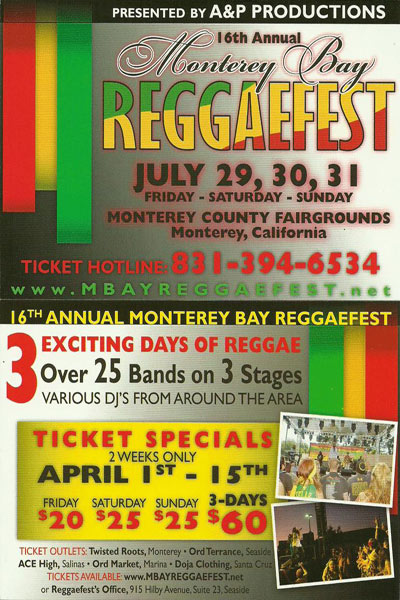 Monterey Bay Reggaefest 2011