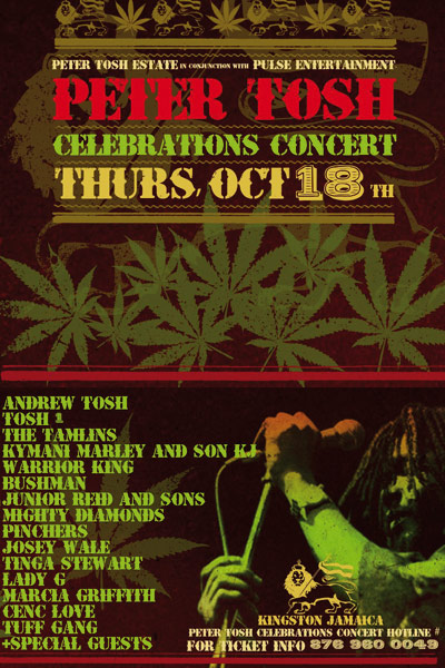 Peter Tosh Celebrations Concerts 2012