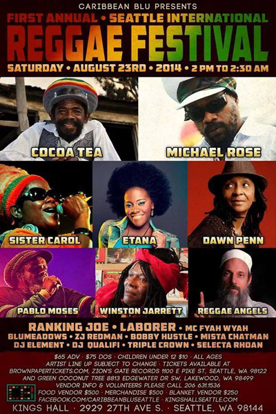Seattle International Reggae Festival 2014