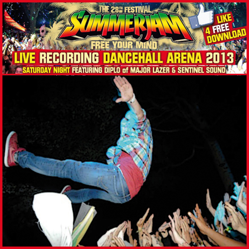 Sentinel Sound with Diplo of Major Lazer @ SummerJam Dancehall Arena 2013
