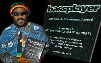 Aston 'Family Man' Barrett Awarded Bass Player Lifetime Achievement Award 2012