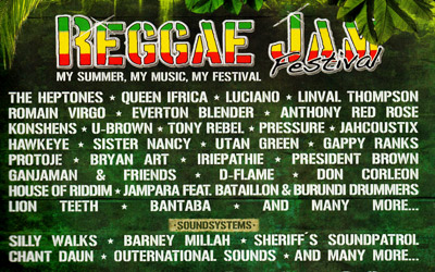 Reggae Jam 2011: Line-Up