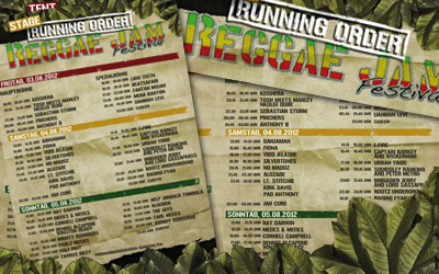 Running Order: Reggae Jam 2012