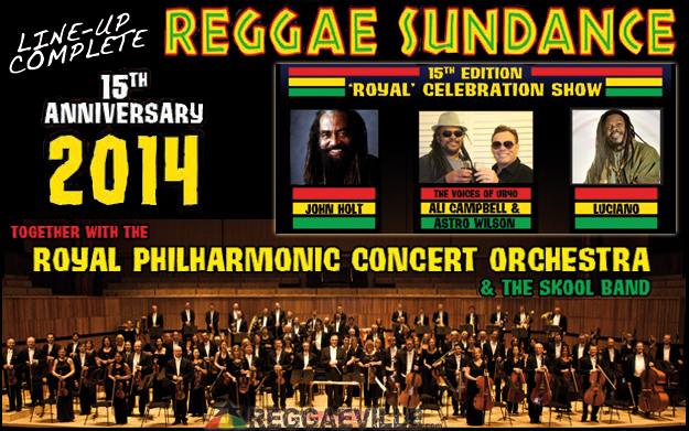 Reggae Sundance Line-Up - 15th Anniversary 2014