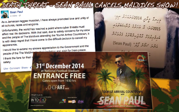 Sean Paul Receives Death Threat & Cancels Maldives Show