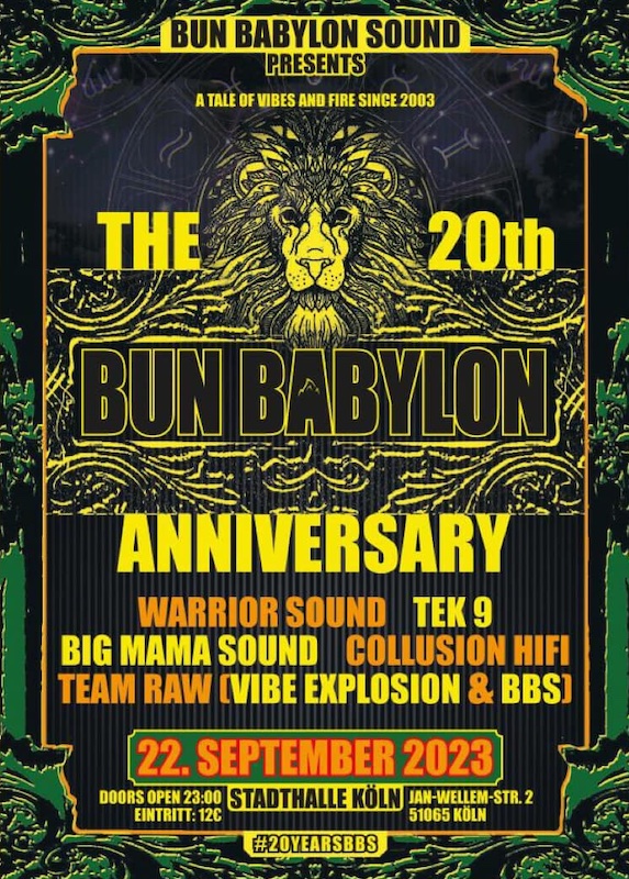20th Bun Babylon Sound Anniversary 2023
