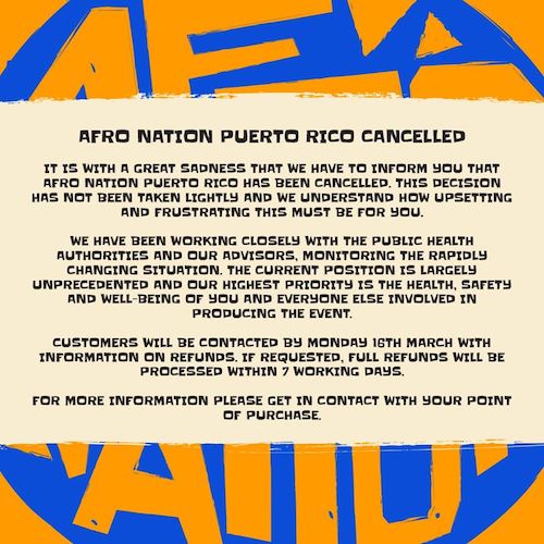 CANCELLED: Afro Nation - Puerto Rico 2020