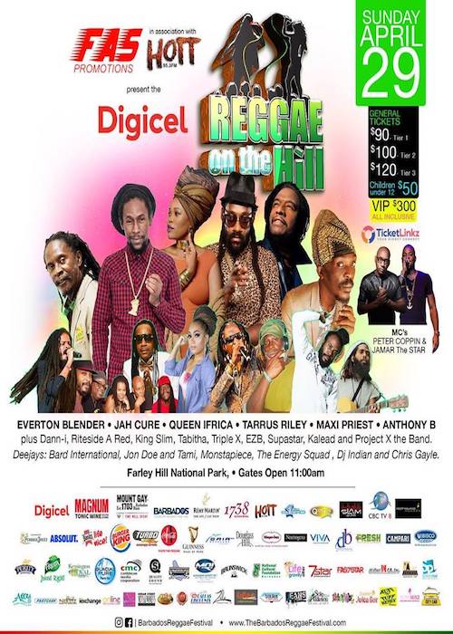 Barbados Reggae On The Hill 2018