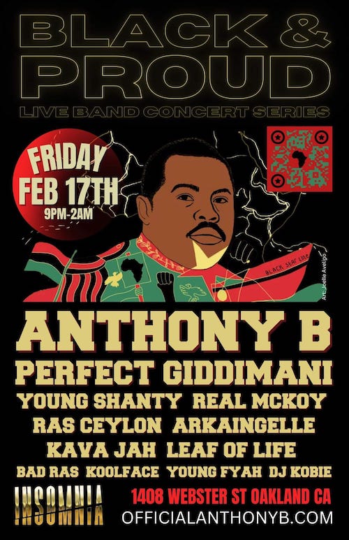 Anthony B - Black & Proud Concert Oakland 2023
