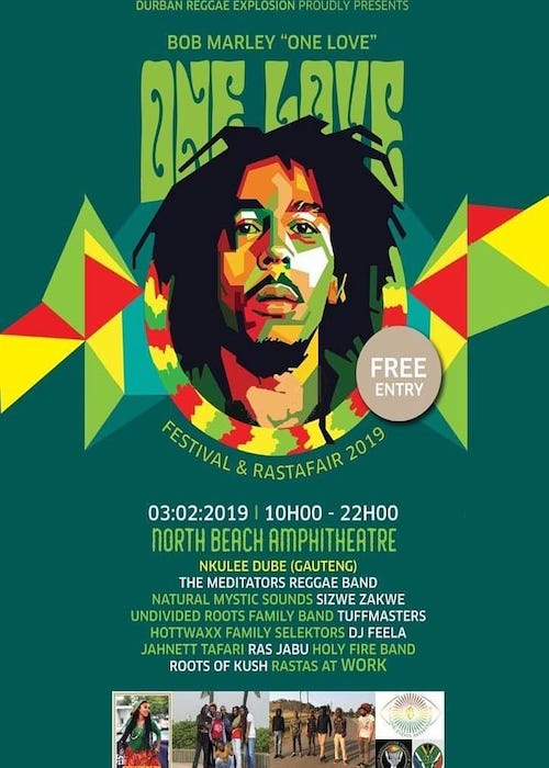 Information Bob Marley One Love Festival & Rastafair 2018
