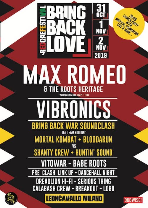 Bring Back Love Reggae Festival 2019