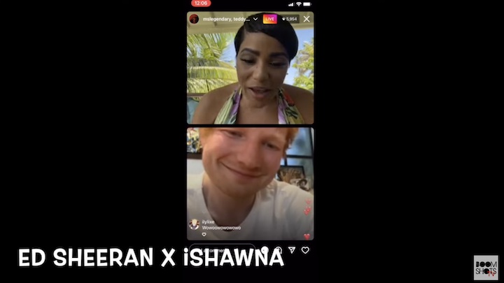 Ed Sheeran & Ishawna about Brace It Collab on IG Live (Boomshots TV) [6/26/2022]