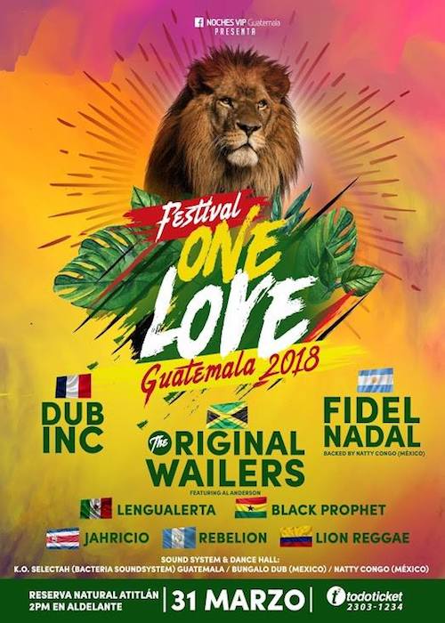 Festival De Reggae One Love Guatemala 2018