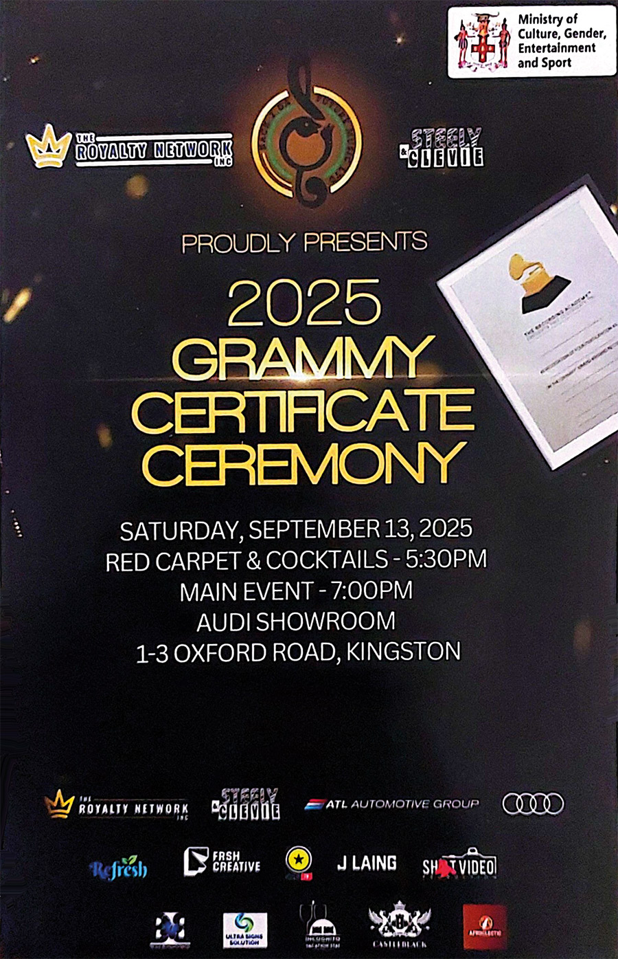 Grammy Certificate Ceremony 2025