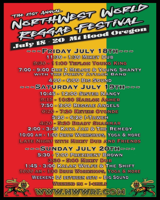 Northwest World Reggae Festival 2025