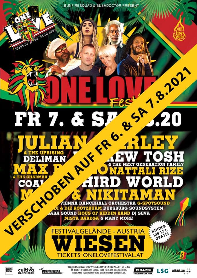 CANCELLED: One Love Reggae Festival - Austria 2020