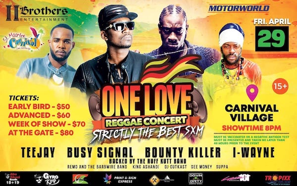 One Love Reggae Concert - St. Maarten 2022