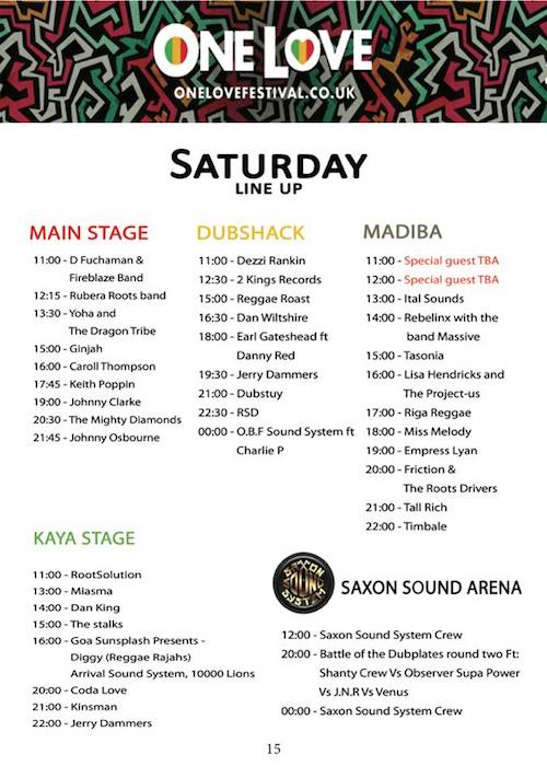 One Love Reggae & Ska Festival 2018