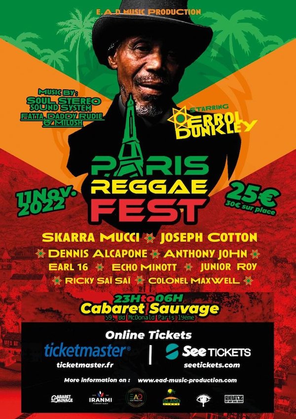 Paris Reggae 2022 reggaeville.com