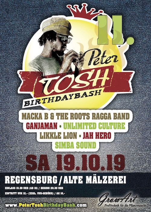 Peter Tosh Birthday Bash 2019