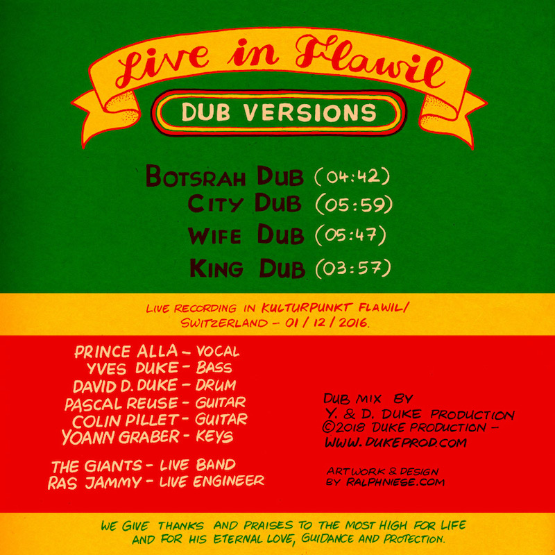 Prince Alla & Ras Jammy Meets the Giants - Live in Flawil (Dub Versions) EP