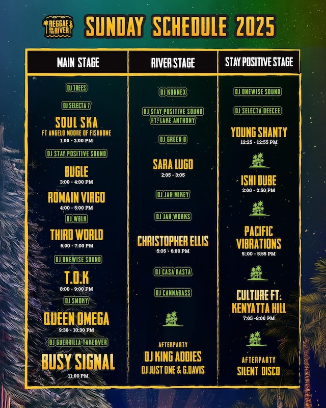 Reggae on the River 2025