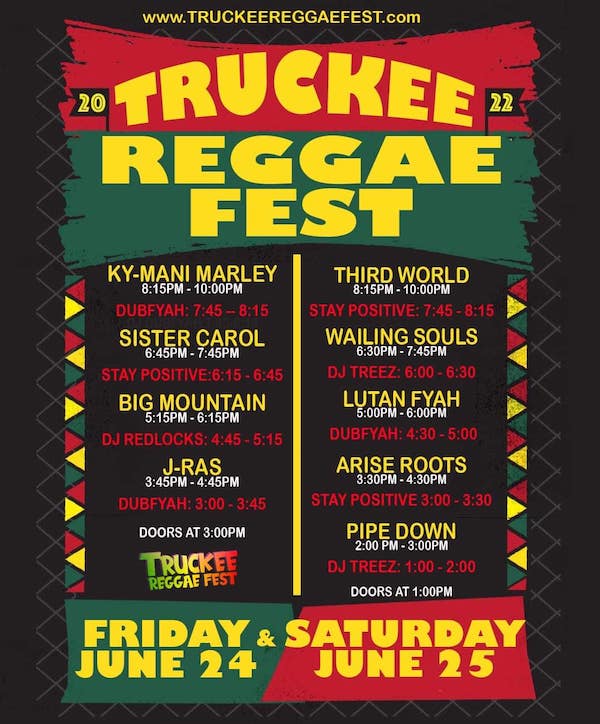 Information Truckee Reggae Fest 2022