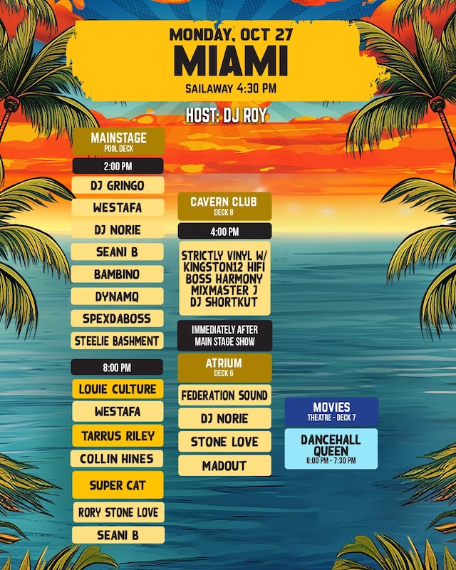 Welcome To Jamrock Reggae Cruise 2025