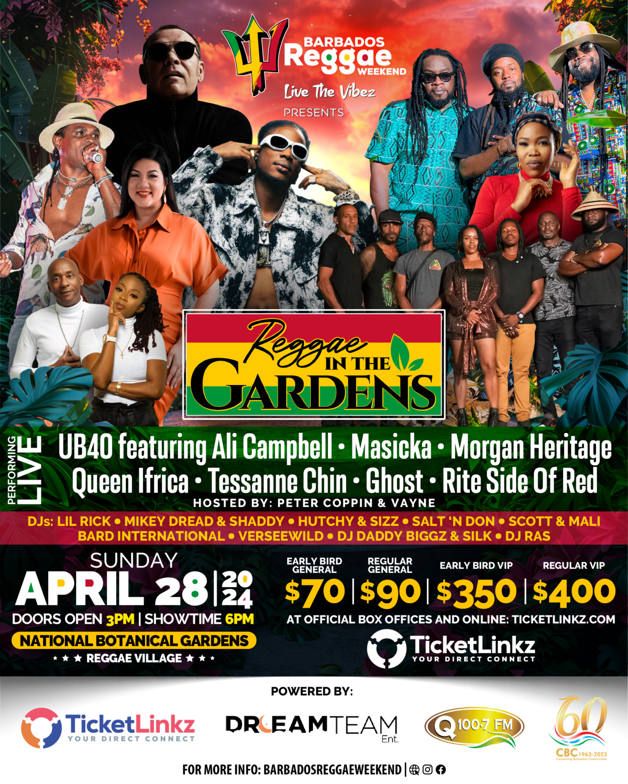 Barbados Reggae Weekend - Reggae In The Gardens 2024