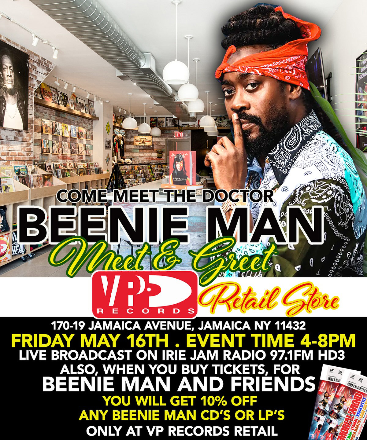 Beenie Man - Meet & Greet in New York 2025