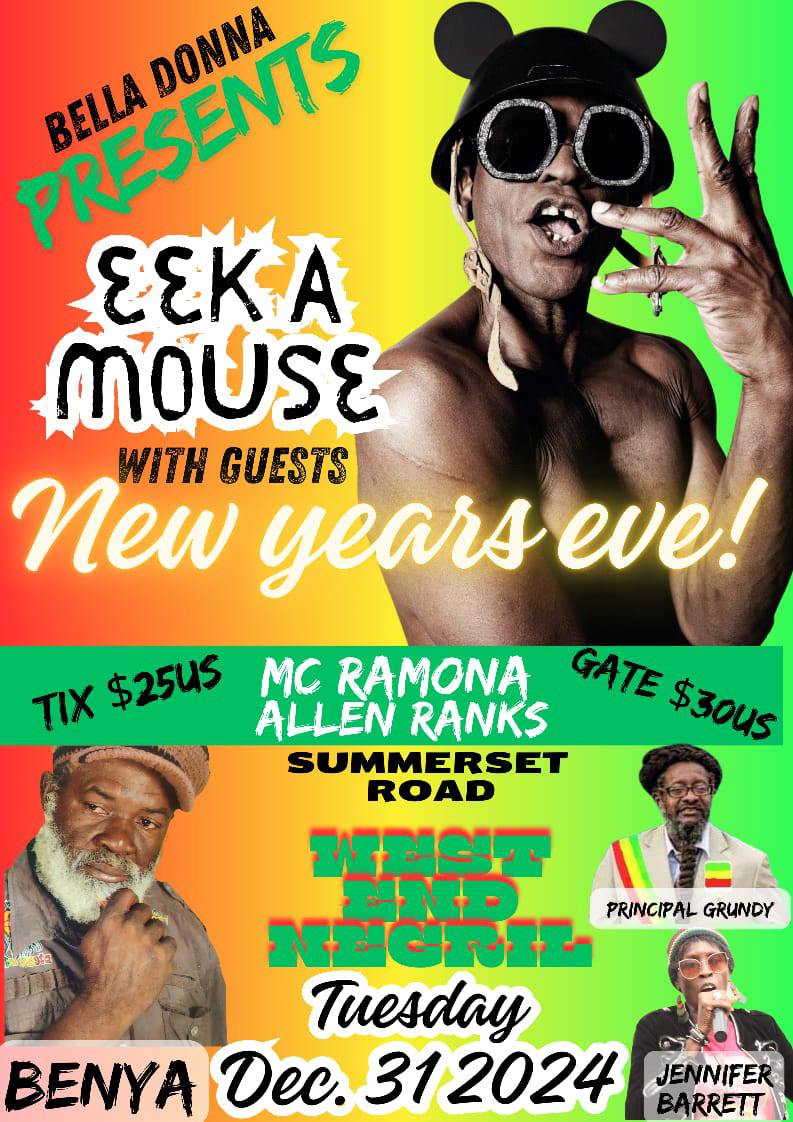 Eek-A-Mouse in Negril, Jamaica 12-31-2024