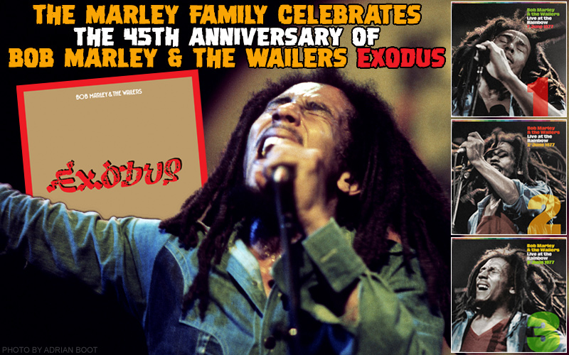 R Omgivelser dekorere The Marley Family Celebrates 45th Anniversary of Bob Marley & The Wailers  Exodus