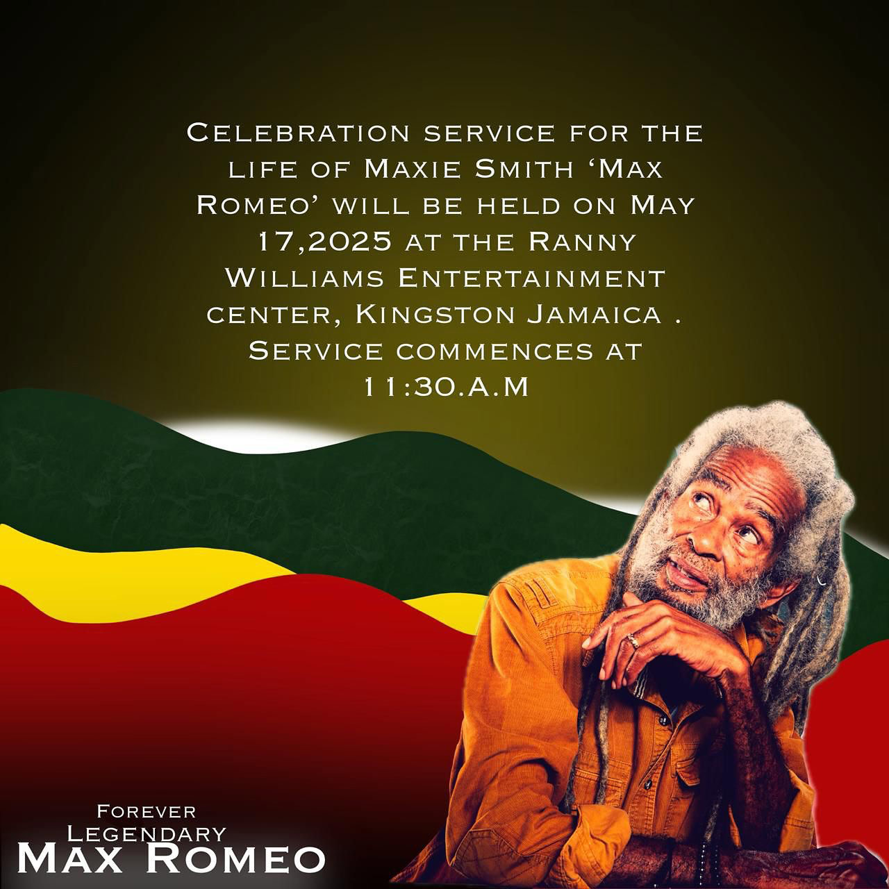Celebration Service For The Life of Max Romeo 2025