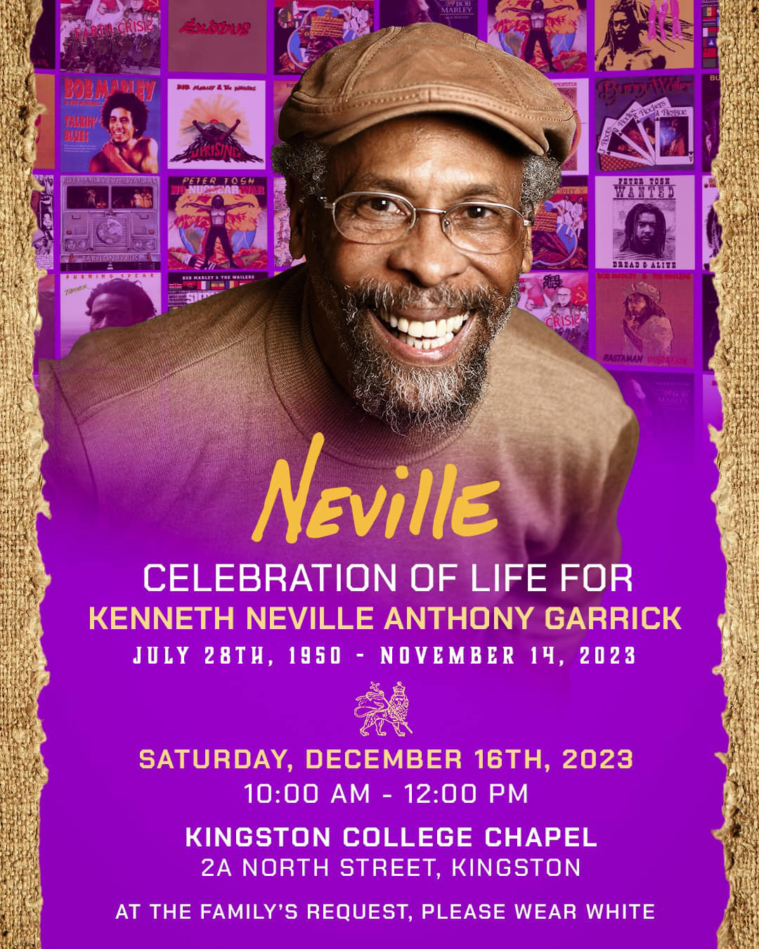 Celebration of Life For Neville Garrick