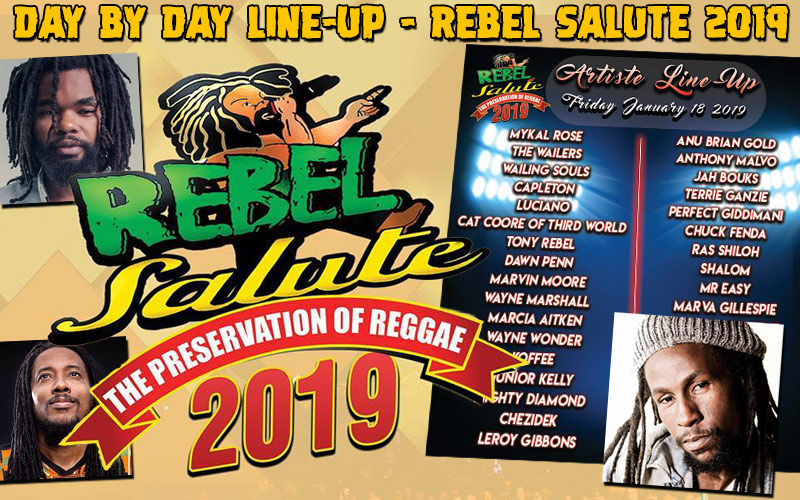 Jah Cure & Dre Island added to Rebel Salute 2019 - Line-Up by Day