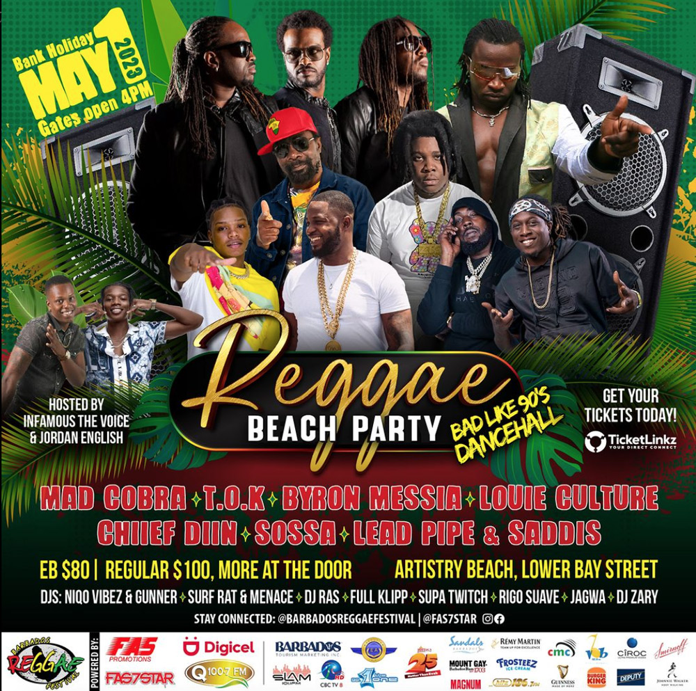 Information Barbados Reggae Festival 2023