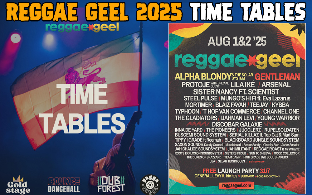 Reggae Geel 2025 Timetable