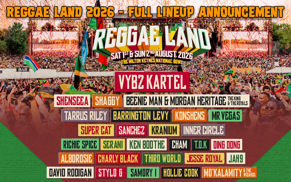 Vybz Kartel Headlines Reggae Land 2026 - Full Lineup Announced