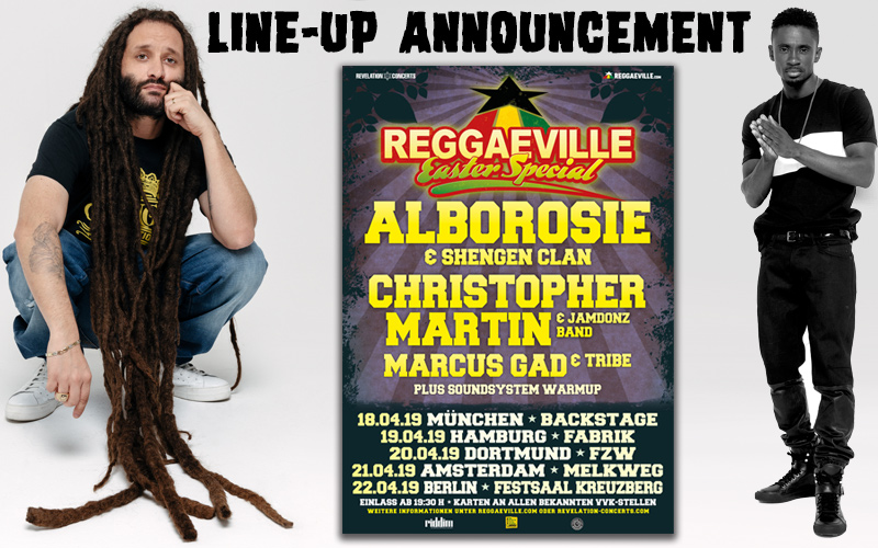 Alborosie, Christopher Martin & Marcus Gad @ Reggaeville Easter Special 2019